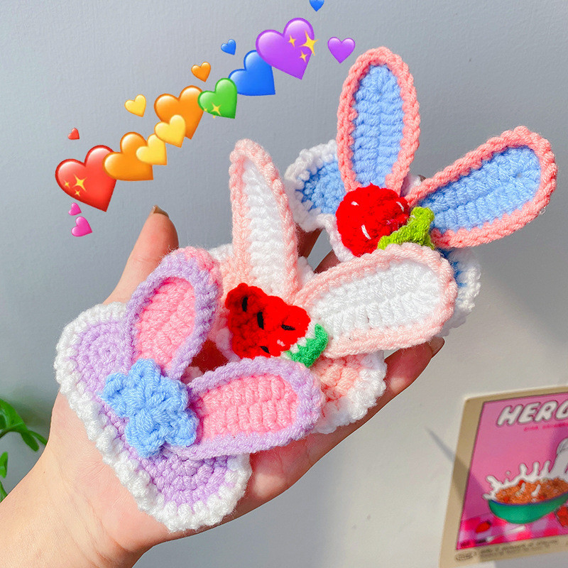 Rankų darbo nėrimo vąšelio mezgimas vilnoniai verpalai plaukų segtukai megzti plaukų segtukai plaukų segtukai plaukų papuošalai aksesuarai mergaitėms moterims