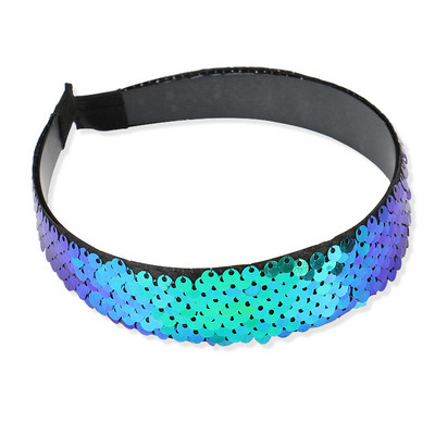 Nové európske a americké obojstranné flitrované 2,5 cm morská panna vlásenka čelenka vlasová páska roztomilé dievčenské vlasové doplnky