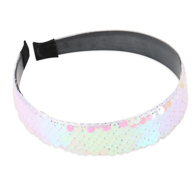 Nové európske a americké obojstranné flitrované 2,5 cm morská panna vlásenka čelenka vlasová páska roztomilé dievčenské vlasové doplnky