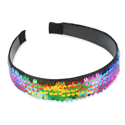 Nové európske a americké obojstranné flitrované 2,5 cm morská panna vlásenka čelenka vlasová páska roztomilé dievčenské vlasové doplnky