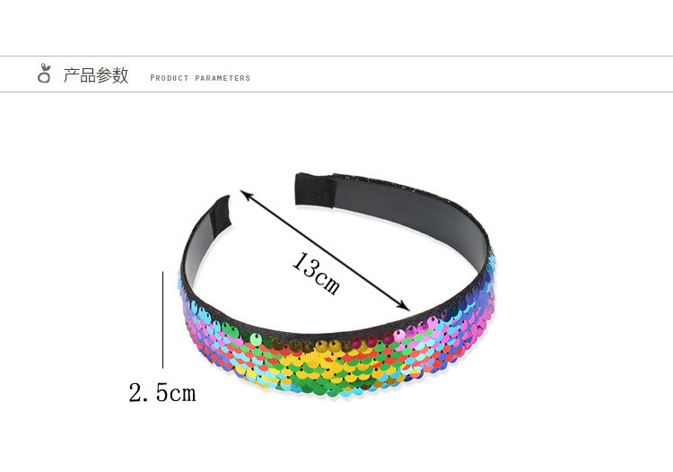 Nové európske a americké obojstranné flitrované 2,5 cm morská panna vlásenka čelenka vlasová páska roztomilé dievčenské vlasové doplnky