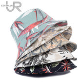 Pălării de găleată la modă nouă, șapcă de vară cu imprimare cu flori de bumbac, pentru femei, îmbrăcăminte de stradă în aer liber, pălărie de soare, șapcă Panama pentru femei