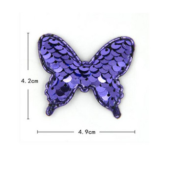 20 τεμ. 4,2*4,9 εκ. Glitter Butterfly Pads Μπαλώματα Απλικέ για Ρούχα χειροτεχνίας Είδη ραπτικής DIY Αξεσουάρ με κλιπ μαλλιών