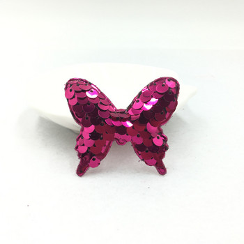 20 τεμ. 4,2*4,9 εκ. Glitter Butterfly Pads Μπαλώματα Απλικέ για Ρούχα χειροτεχνίας Είδη ραπτικής DIY Αξεσουάρ με κλιπ μαλλιών