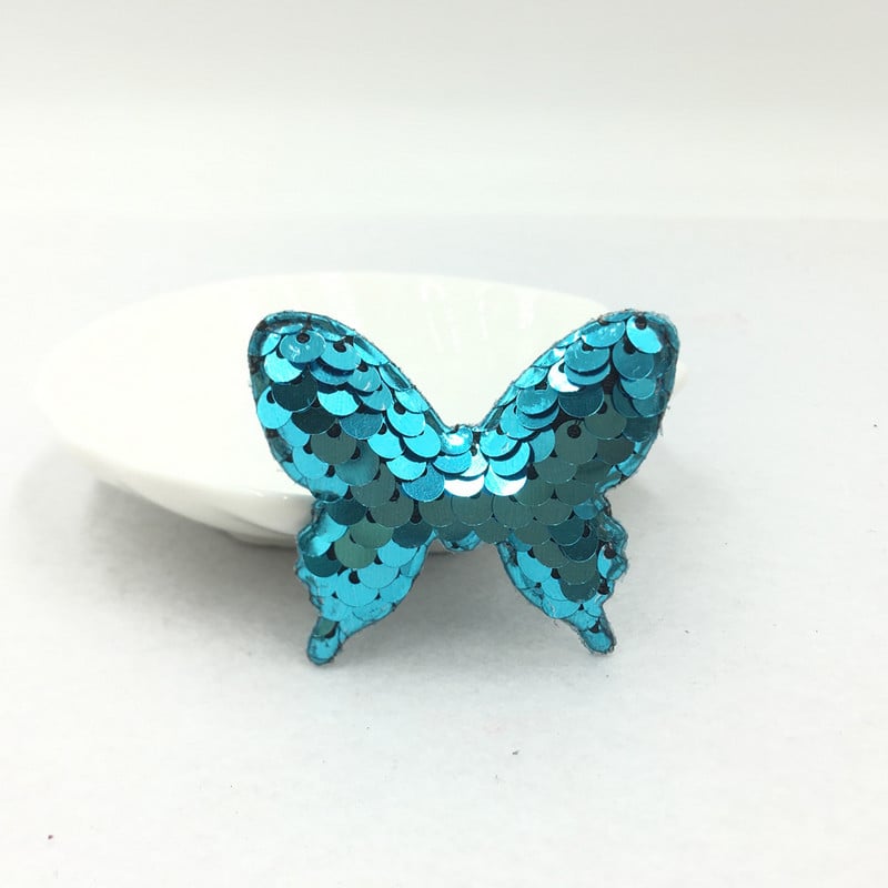 20db 4,2*4,9cm-es Csillogó pillangópárnák tapaszok rátétek kézműves ruhákhoz varrási kellékek barkácsolás hajcsat kiegészítők