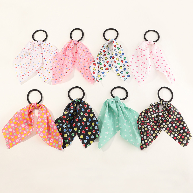 Korejska mala, svježa zvijezda u obliku srca, cvjetni rep, prsten za kosu, pokrivalo za glavu za djevojčice, djeca, ljupko uže za kosu, komplet traka za kosu