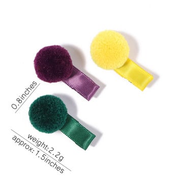 20cs/σετ Pompom Baby Hair Clips Lovely Fur Hairpins Barrettes Σετ για κοριτσάκια Παιδική Μόδα Παιδική Μπάλα Χαριτωμένα Αξεσουάρ Μαλλιά