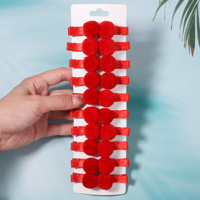 20ks/sada sponiek do vlasov s brmbolcami, krásne kožušinové sponky do vlasov, sada pre dievčatká, detské módne plesové roztomilé sponky do vlasov, doplnky