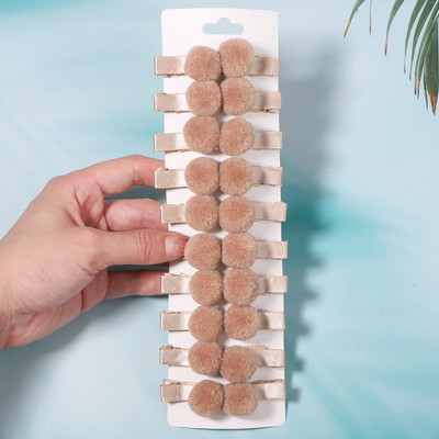 20ks/sada sponiek do vlasov s brmbolcami, krásne kožušinové sponky do vlasov, sada pre dievčatká, detské módne plesové roztomilé sponky do vlasov, doplnky