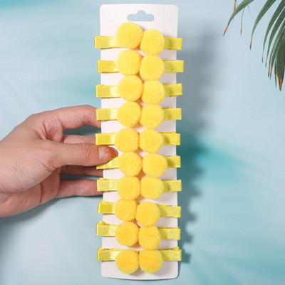 20ks/sada sponiek do vlasov s brmbolcami, krásne kožušinové sponky do vlasov, sada pre dievčatká, detské módne plesové roztomilé sponky do vlasov, doplnky