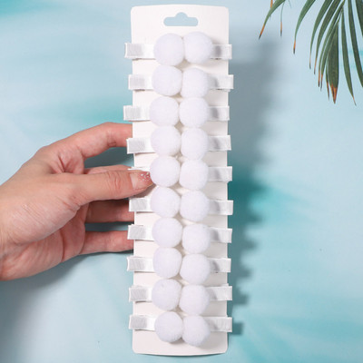 20ks/sada sponiek do vlasov s brmbolcami, krásne kožušinové sponky do vlasov, sada pre dievčatká, detské módne plesové roztomilé sponky do vlasov, doplnky