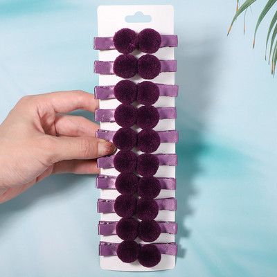 20ks/sada sponiek do vlasov s brmbolcami, krásne kožušinové sponky do vlasov, sada pre dievčatká, detské módne plesové roztomilé sponky do vlasov, doplnky