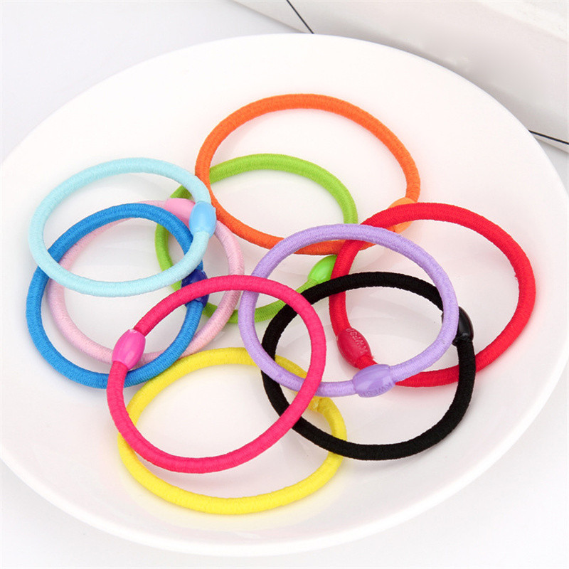 Egyszerű elasztikus hajpántok Solid Candy Color Ropogós Aranyos Gumiszalag Gyöngyös Fejdísz Karika Hajpántok Lányoknak Hajkiegészítők