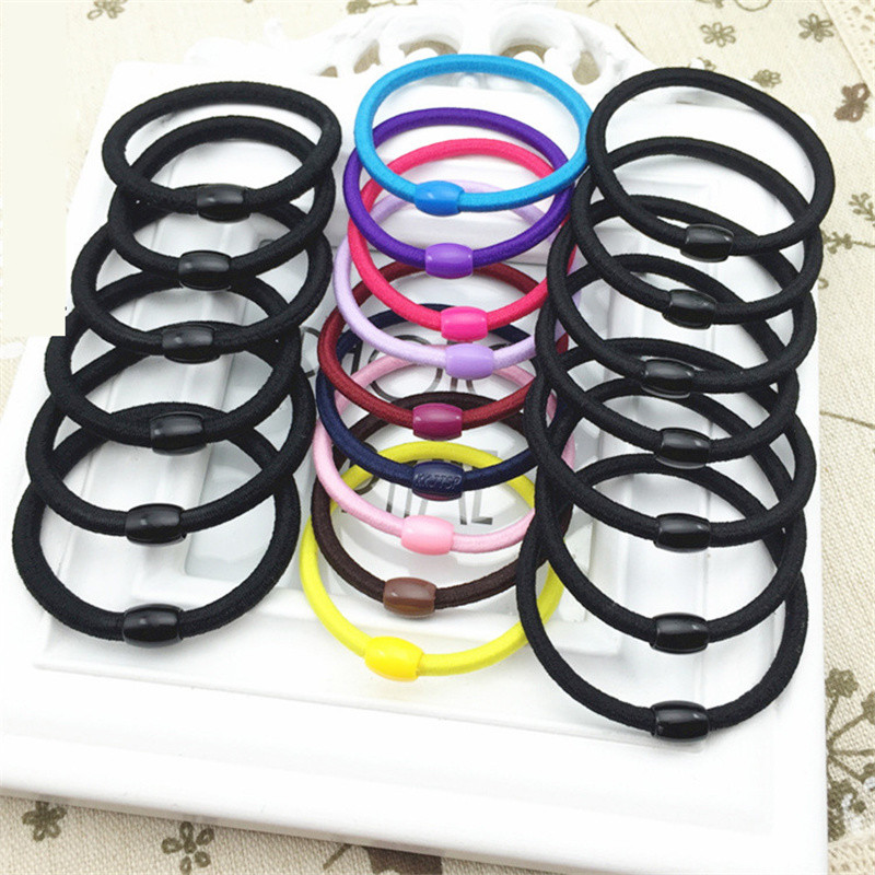 Egyszerű elasztikus hajpántok Solid Candy Color Ropogós Aranyos Gumiszalag Gyöngyös Fejdísz Karika Hajpántok Lányoknak Hajkiegészítők