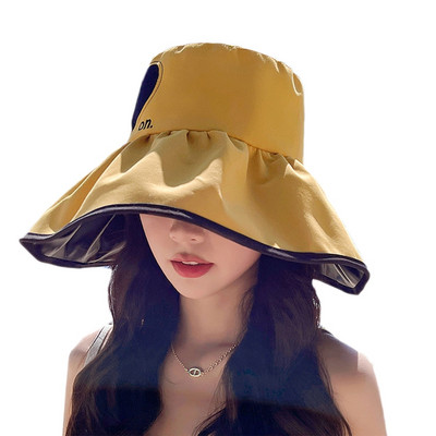 Divatos, csomagolható vödörsapka UV fényvédő strandsapka szabadtéri tevékenységekhez