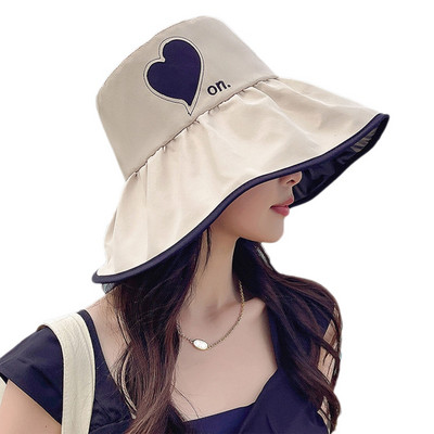 Divatos, csomagolható vödörsapka UV fényvédő strandsapka szabadtéri tevékenységekhez