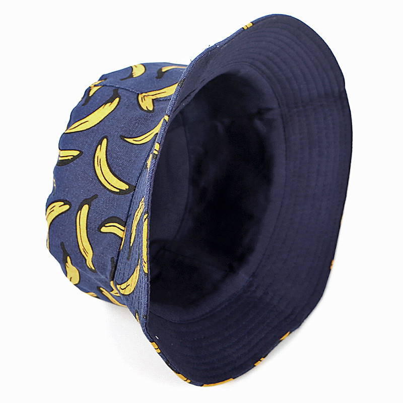 2022. tavaszi nyári kalap Női Férfi Napfénykalap Megfordítható banán ananász tervező bob chapeau Femme Panama Cap halászkalapok