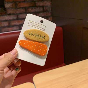 Korėjietiškas audinio vienspalvių plaukų segtukų siuvinėjimo augalas daugiapusis plaukų segtukas, trikampis taškinis plaukų aksesuaras