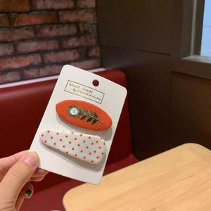 Korėjietiškas audinio vienspalvių plaukų segtukų siuvinėjimo augalas daugiapusis plaukų segtukas, trikampis taškinis plaukų aksesuaras