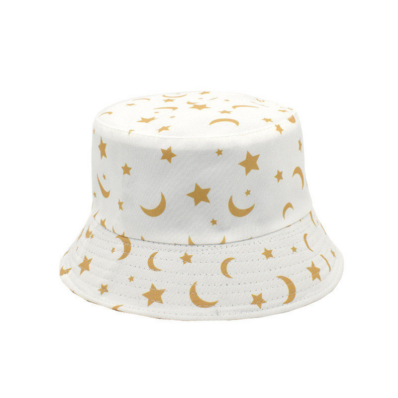 Välibasseini kalamehe müts päikesevari kopp trükkimine müts Mood ämbrimüts Must valge pööratav taevasinine ämbrimüts