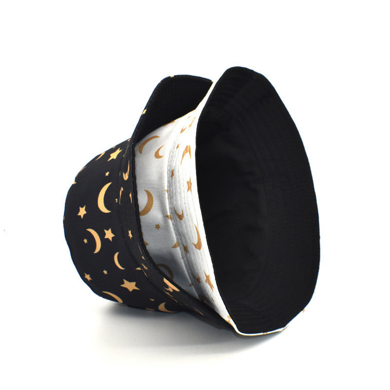 Välibasseini kalamehe müts päikesevari kopp trükkimine müts Mood ämbrimüts Must valge pööratav taevasinine ämbrimüts