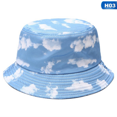 Obojstranný nosený klobúk s priezorom, dúhový farebný klobúk, mužský a ženský plochý slnečný klobúk, obojstranný slnečný batikovaný rybársky klobúk