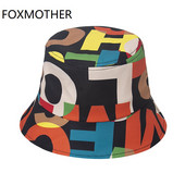 FOXMOTHER Nové letné módne dúhové písmenové vedrové klobúky, slnečné panamské rybárske čiapky pre ženy, dámy, 2021