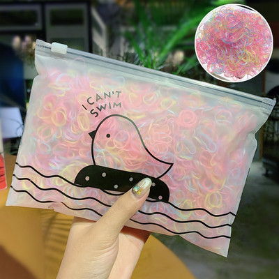 1000 komada šarenih prstenova za kosu za slatke djevojke Jednokratne elastične trake za kosu Držač za konjski rep Gumice za kosu Dječji dodaci za kosu