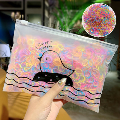 1000 komada šarenih prstenova za kosu za slatke djevojke Jednokratne elastične trake za kosu Držač za konjski rep Gumice za kosu Dječji dodaci za kosu