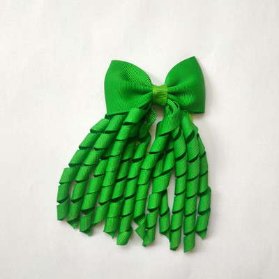 Elastične trake za kosu za djevojčice Vezice Mašne Kovrčave vrpce Korker Držači za konjski rep Čep Čep 2,7 inča Mašna s kićankama Streamer PD031