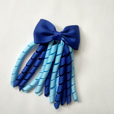 Elastične trake za kosu za djevojčice Vezice Mašne Kovrčave vrpce Korker Držači za konjski rep Čep Čep 2,7 inča Mašna s kićankama Streamer PD031