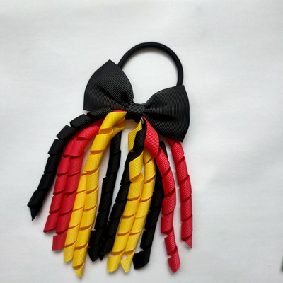 Elastične trake za kosu za djevojčice Vezice Mašne Kovrčave vrpce Korker Držači za konjski rep Čep Čep 2,7 inča Mašna s kićankama Streamer PD031