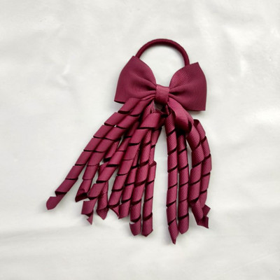 Elastične trake za kosu za djevojčice Vezice Mašne Kovrčave vrpce Korker Držači za konjski rep Čep Čep 2,7 inča Mašna s kićankama Streamer PD031