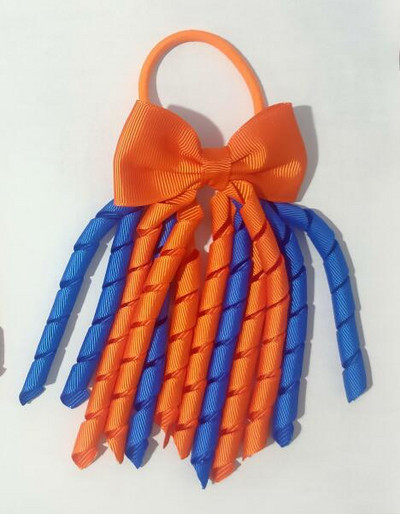 Elastične trake za kosu za djevojčice Vezice Mašne Kovrčave vrpce Korker Držači za konjski rep Čep Čep 2,7 inča Mašna s kićankama Streamer PD031