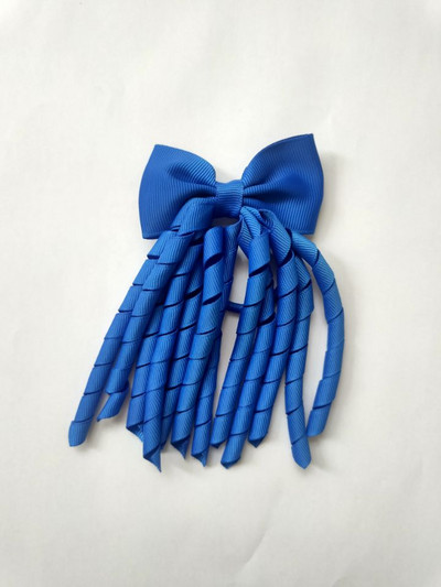 Elastične trake za kosu za djevojčice Vezice Mašne Kovrčave vrpce Korker Držači za konjski rep Čep Čep 2,7 inča Mašna s kićankama Streamer PD031