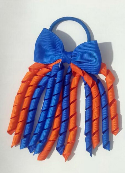 Elastične trake za kosu za djevojčice Vezice Mašne Kovrčave vrpce Korker Držači za konjski rep Čep Čep 2,7 inča Mašna s kićankama Streamer PD031