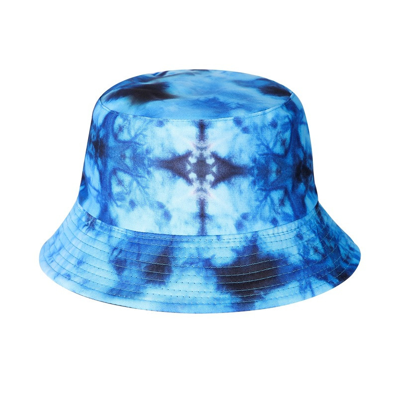Új uniszex, kétoldalas nyakkendővel festett vödörsapka női graffiti kültéri összecsukható halászsapka hip-hop napvédő páros panama kalapok