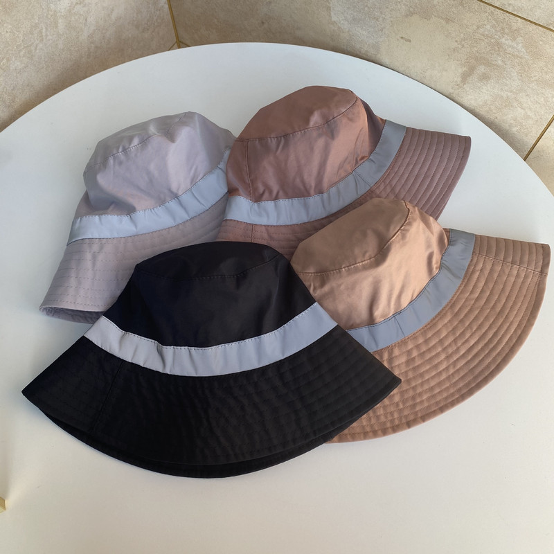 Modni ženski šešir s reflektirajućim prugama, panama šešir, muški, ženski, ljetni, šešir, hip hop šešir, ribarski šešir, šešir za sunčanje, bob