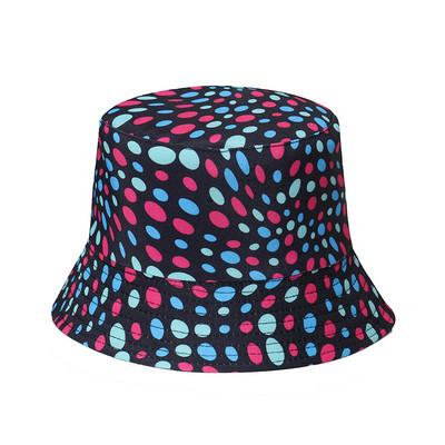 Nouă pălărie Bob de primăvară și vară femei boeme retro flori de caju cu buline flamingo pălării de găleată bărbați șapcă de soare casual pe două fețe