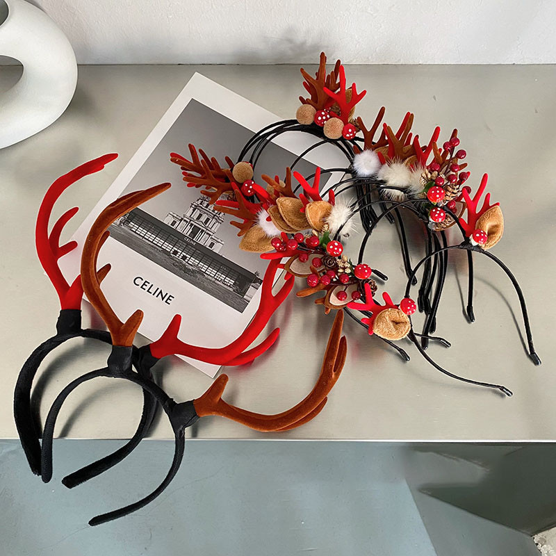 Božićna traka za glavu od rogovlja Noć vještica Slatka traka za glavu Snop kose s tankim rubom Ukosnica za kosu Tijara Trake za kosu Modni dodaci za kosu
