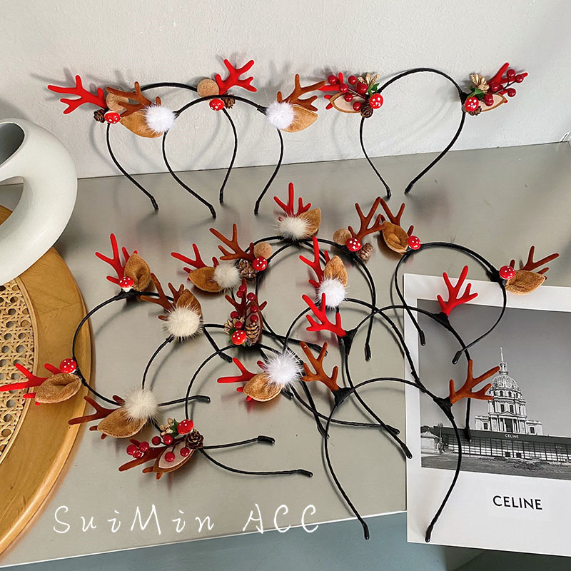 Božićna traka za glavu od rogovlja Noć vještica Slatka traka za glavu Snop kose s tankim rubom Ukosnica za kosu Tijara Trake za kosu Modni dodaci za kosu