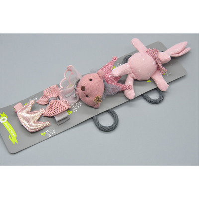 5Pcs/Set Visokokvalitetne dječje ukosnice iz crtića Set pokrivala za glavu Dječji ručno izrađeni zec medvjed Životinje Ukosnice Dodaci za djevojčice