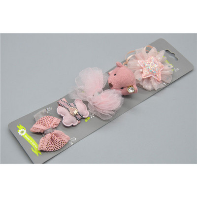 5Pcs/Set Visokokvalitetne dječje ukosnice iz crtića Set pokrivala za glavu Dječji ručno izrađeni zec medvjed Životinje Ukosnice Dodaci za djevojčice