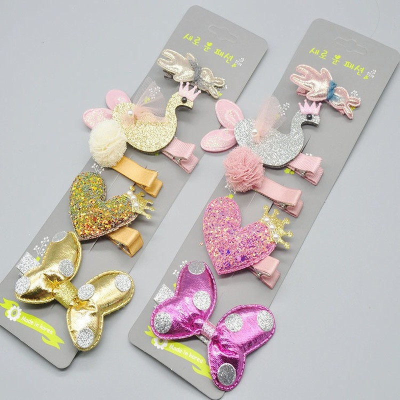 5Pcs/Set Visokokvalitetne dječje ukosnice iz crtića Set pokrivala za glavu Dječji ručno izrađeni zec medvjed Životinje Ukosnice Dodaci za djevojčice