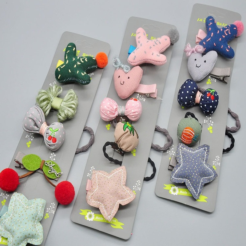 5Pcs/Set Visokokvalitetne dječje ukosnice iz crtića Set pokrivala za glavu Dječji ručno izrađeni zec medvjed Životinje Ukosnice Dodaci za djevojčice