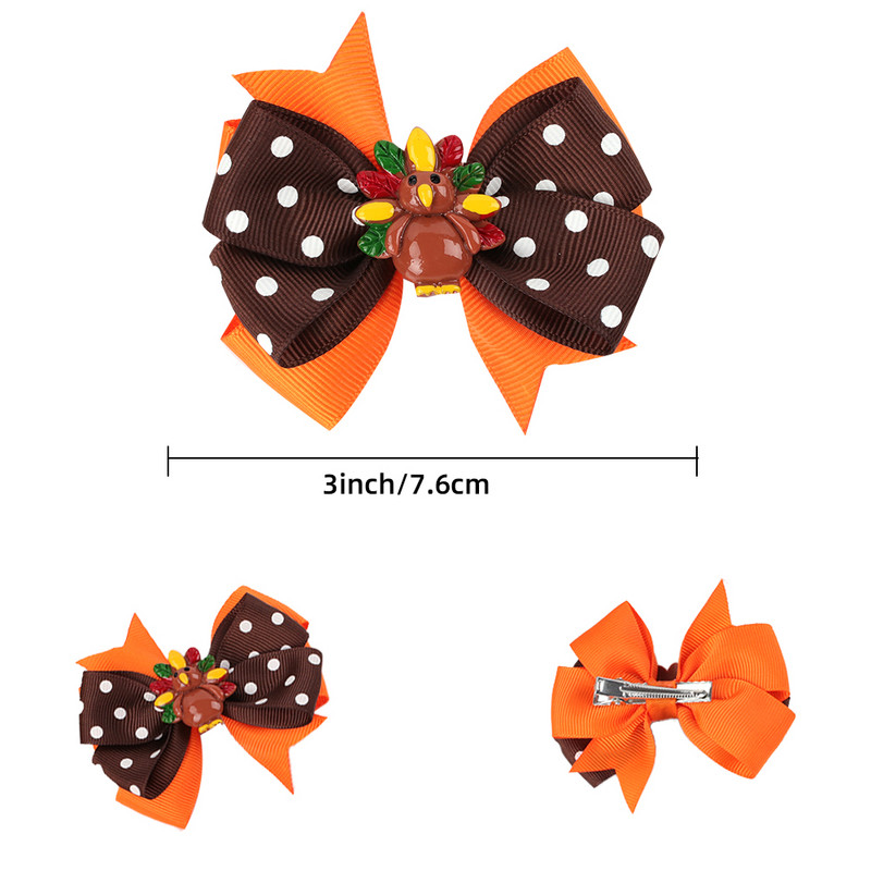 Oaoleer 3 bucăți/set noua bandă drăguță de păr cu fundătură pentru fete agrafe de păr lucrate manual Mini agrafe de boutique accesorii de păr pentru copii