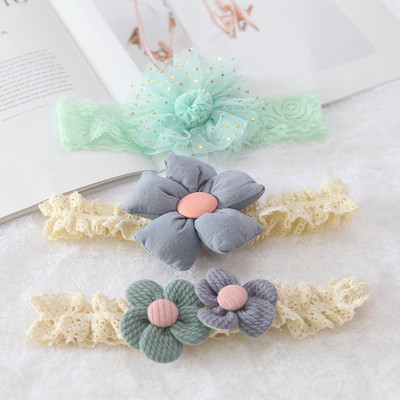 Detská čelenka Kvetinové čelenky do vlasov Flitrovaná mašľa Krásna pokrývka hlavy Deti Princezná Dievčenské vlasové doplnky 3 ks/sada