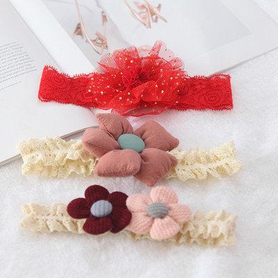 Detská čelenka Kvetinové čelenky do vlasov Flitrovaná mašľa Krásna pokrývka hlavy Deti Princezná Dievčenské vlasové doplnky 3 ks/sada