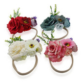 Simulacija trake za glavu za bebe Cvijeće Cvjetne trake za kosu za djevojčice Najlonske trake za glavu Ručno izrađene boemske djevojčice Dječji dodaci za kosu pokrivala