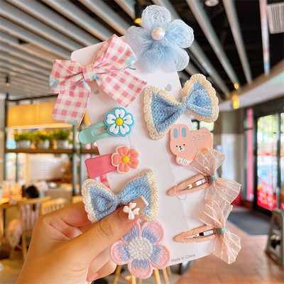 Novi 1 set cvjetnih leptir pruga slatke ukosnice slatke dječje kopče za kosu ukosnice modni dodaci za kosu ukras za glavu